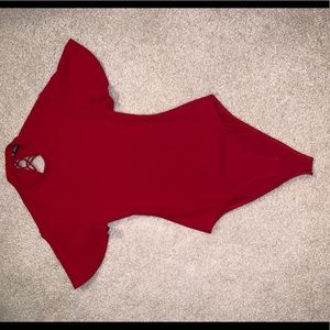red cross back body suit